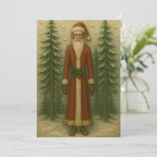 松の森のクリスマスカードの父クリスマス シーズンカード (スタンド正面)