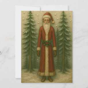 松の森のクリスマスカードの父クリスマス シーズンカード