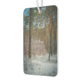 松の森の中の晴れた冬の日 カーエアーフレッシュナー (左)