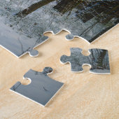 松の森の中の晴れた冬の日 ジグソーパズル (側面)