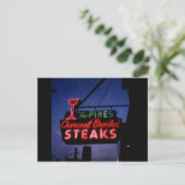 松の森の公園Il。ヴィンテージネオンポストカード ポストカード (スタンド正面)