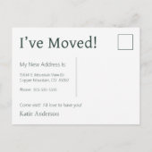 松の森の水彩画を動かした 案内ポストカード (裏面)