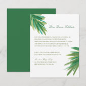 松の森の水彩画 | 結婚式の披露宴 エンクロージャーカード (正面/裏面)