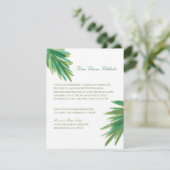 松の森の水彩画 | 結婚式の披露宴 エンクロージャーカード (スタンド正面)