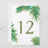 松の森の水彩画 | 結婚式テーブルナンバー 招待状 (裏面)