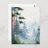 松の森の水色 ポストカード (正面/裏面)