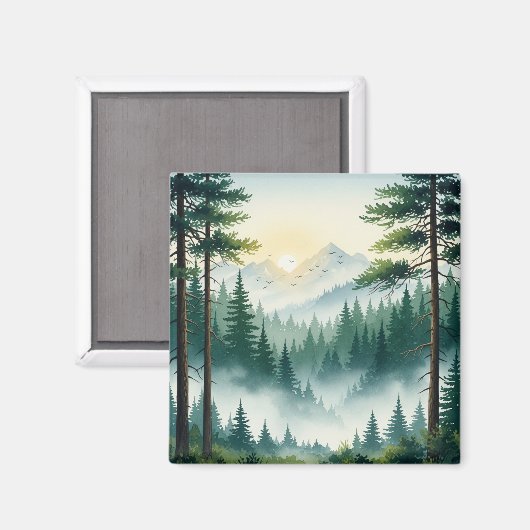 松の森の水色 マグネット (正面/裏面)