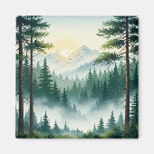 松の森の水色 マグネット (正面)