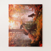 松の森の芸術にクマ ジグソーパズル (縦)