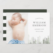 松の森の誕生発表 案内状 (正面/裏面)