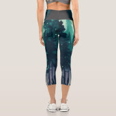 松の森の風景 カプリレギンス (裏面)