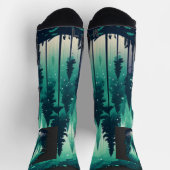 松の森の風景 ソックス (上部)