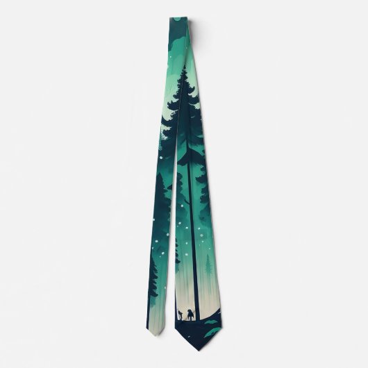 松の森の風景 ネクタイ (裏面)