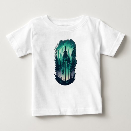 松の森の風景 ベビーTシャツ (正面)