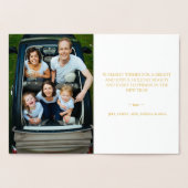 松の森トナカイ写真メリークリスマス 箔カード (内部)