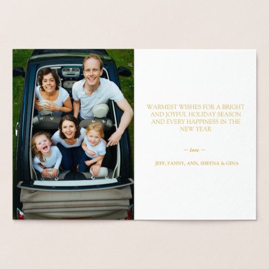 松の森トナカイ写真メリークリスマス 箔カード (内部)