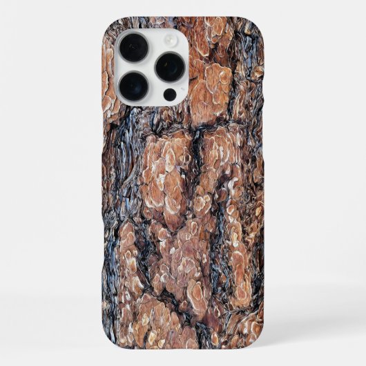 松の樹皮の質感 iPhoneケース (裏面)