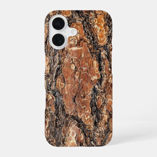 松の樹皮の質感 iPhone 16ケース (裏面)