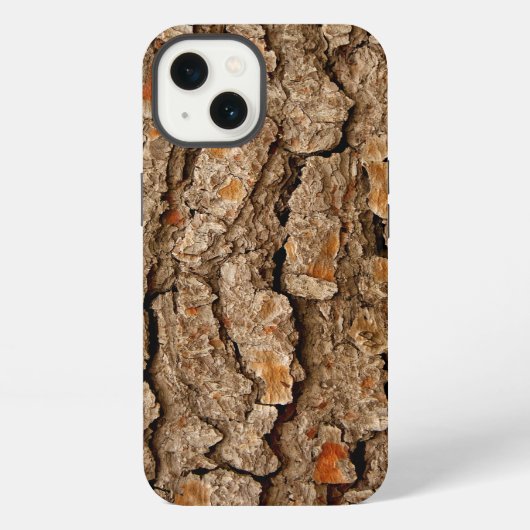 松の樹皮テクスチャー iPhoneケース (裏面)