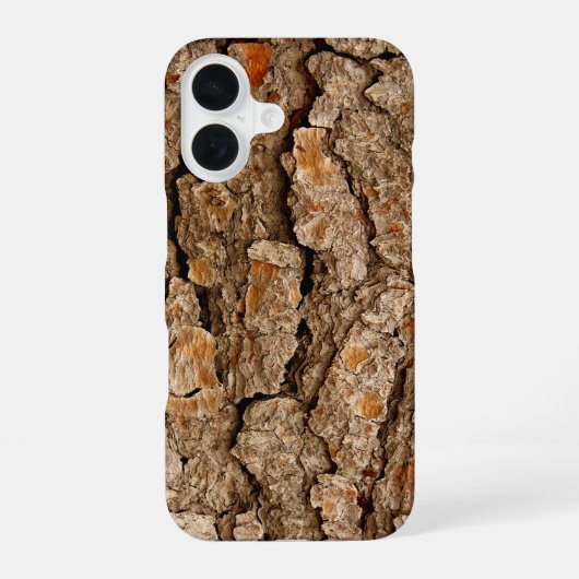 松の樹皮テクスチャー iPhone 16ケース (裏面)
