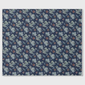 松の毛の水彩クリスマスホリデーギフト ラッピングペーパー (フラット)