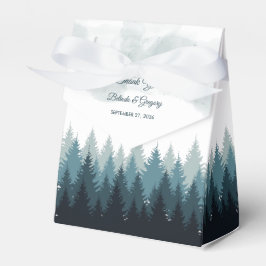 松の水彩林素朴結婚の フェイバーボックス