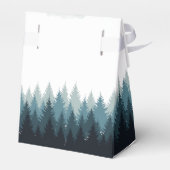 松の水彩林素朴結婚の フェイバーボックス (裏面サイド)