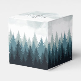 松の水彩林素朴結婚の フェイバーボックス