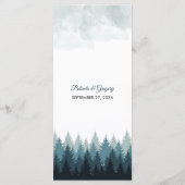 松の水彩林素朴結婚の メニュー (裏面)