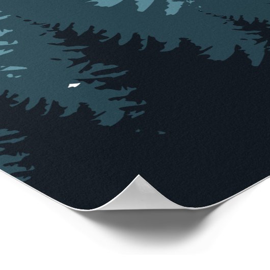 松の水彩林結婚の座席表 ポスター (角)