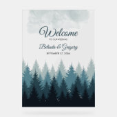 松の水彩林結婚の歓迎サイン アクリルサイン (正面)