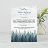 松の水彩森林ウェディング 進行表 プログラム (スタンド正面)