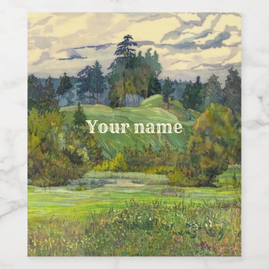 松の水色 ワインラベル (シングルラベル)