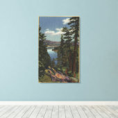 松の湖の景色# 2 キャンバスプリント (インサイチュ (ウッドフロア))