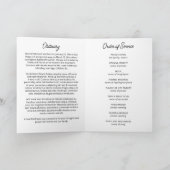 松の湖の木々、人生のお祝い写真葬儀 プログラム (内部)