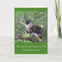 松の湖の木を愛する都猫！ カード