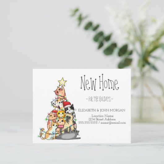 松の猫の新しいアドレス 案内ポストカード (スタンド正面)