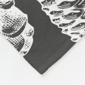 松の球形の手描きの継ぎ目のない模様。植物学の フリースブランケット (角)