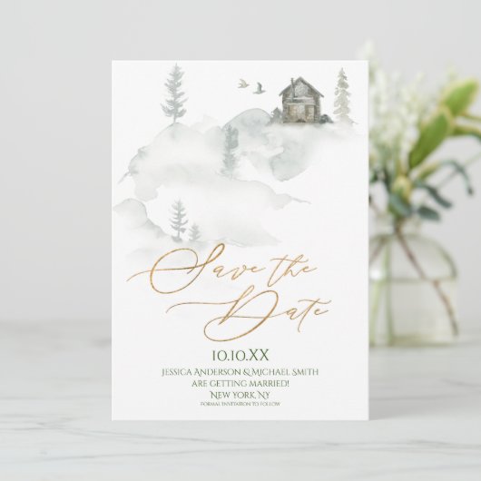 松の素朴森の水彩が日付を救う 招待状 (スタンド正面)