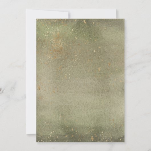 松の素朴森の水彩が日付を救う 招待状 (裏面)