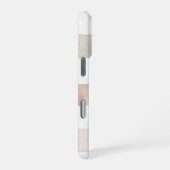 松の緑と象牙の赤のストライプ  iPhoneケース (右側面)