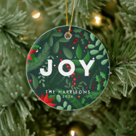 松の緑のクリスマス植物の喜びのオーナメント セラミックオーナメント