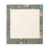 松の緑のノートに野生のキノコ ノートパッド (正面)