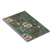 松の緑のノートに野生のキノコ ノートブック (右側)