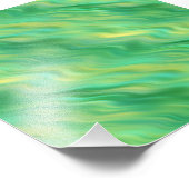 松の緑の波状テクスチャ フォトプリント            (角)