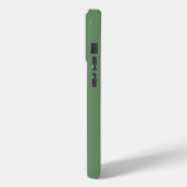 松の緑の無地の色 白のイニシャル Case-Mate iPhoneケース (裏面 / 左)