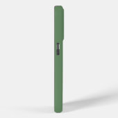 松の緑の無地の色 白のイニシャル Case-Mate iPhoneケース (裏面 / 右)