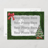 松の縁どクリスマス写真はがき シーズンポストカード (正面/裏面)