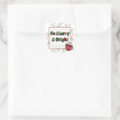 松の葉と熱いココアと明メリーるい スクエアシール (バッグ)