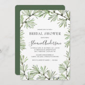 松の葉のブライダルモダンシャワーの招待 招待状 (正面/裏面)